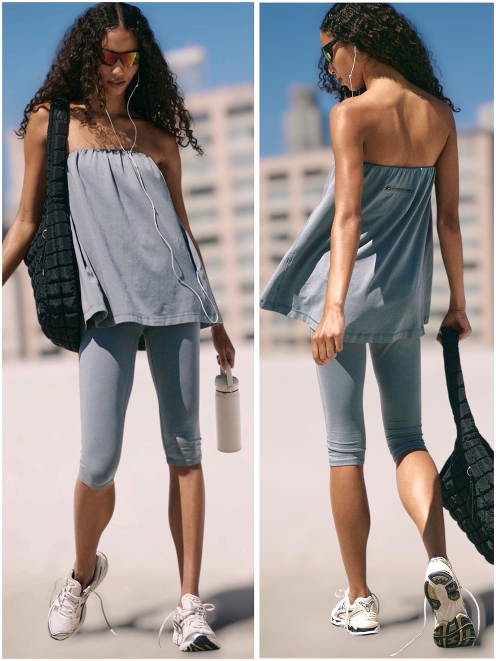 NWT Free People x FP Movement Hot Shot Tube Onesie in summer storm - Picture 13 of 13